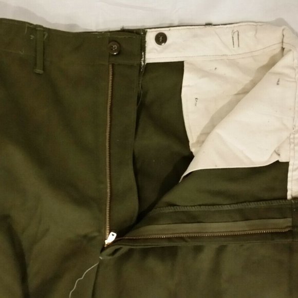 GREEN WOOL KOREAN WAR FIELD TROUSERS LG JJ1056 - Picture 5 of 10